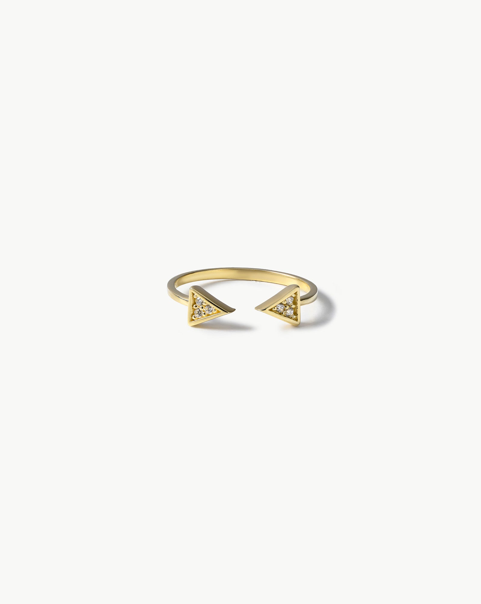 Stone Triangle Open Ring