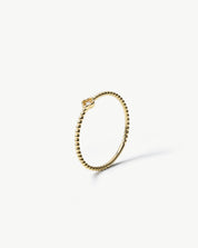 Diamond Clover Bead Ring