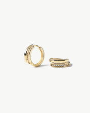 Mia Stone Double Hoop Earrings