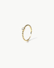 Solitaire Bead Ring