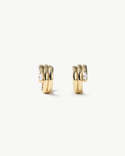 Marquise Stone Spiral Tok Hoop Earrings