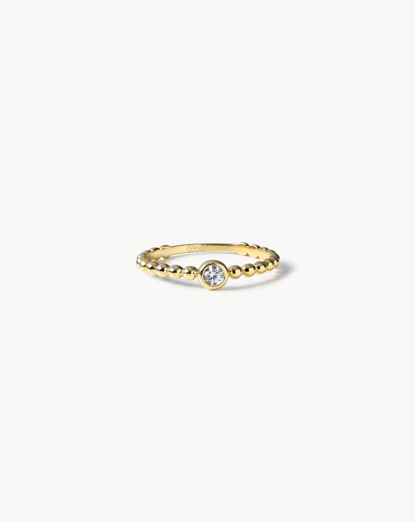 Solitaire Bead Ring
