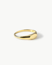Oval Thin Signet Ring