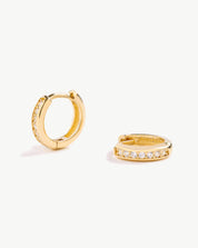 Taşlı Mini Halka Küpe