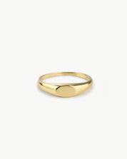 Oval Thin Signet Ring