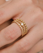 Solitaire Bead Ring