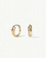 Mia Stone Double Hoop Earrings