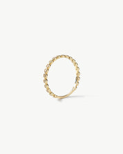 Frame-Plated Stone Beaded Ring