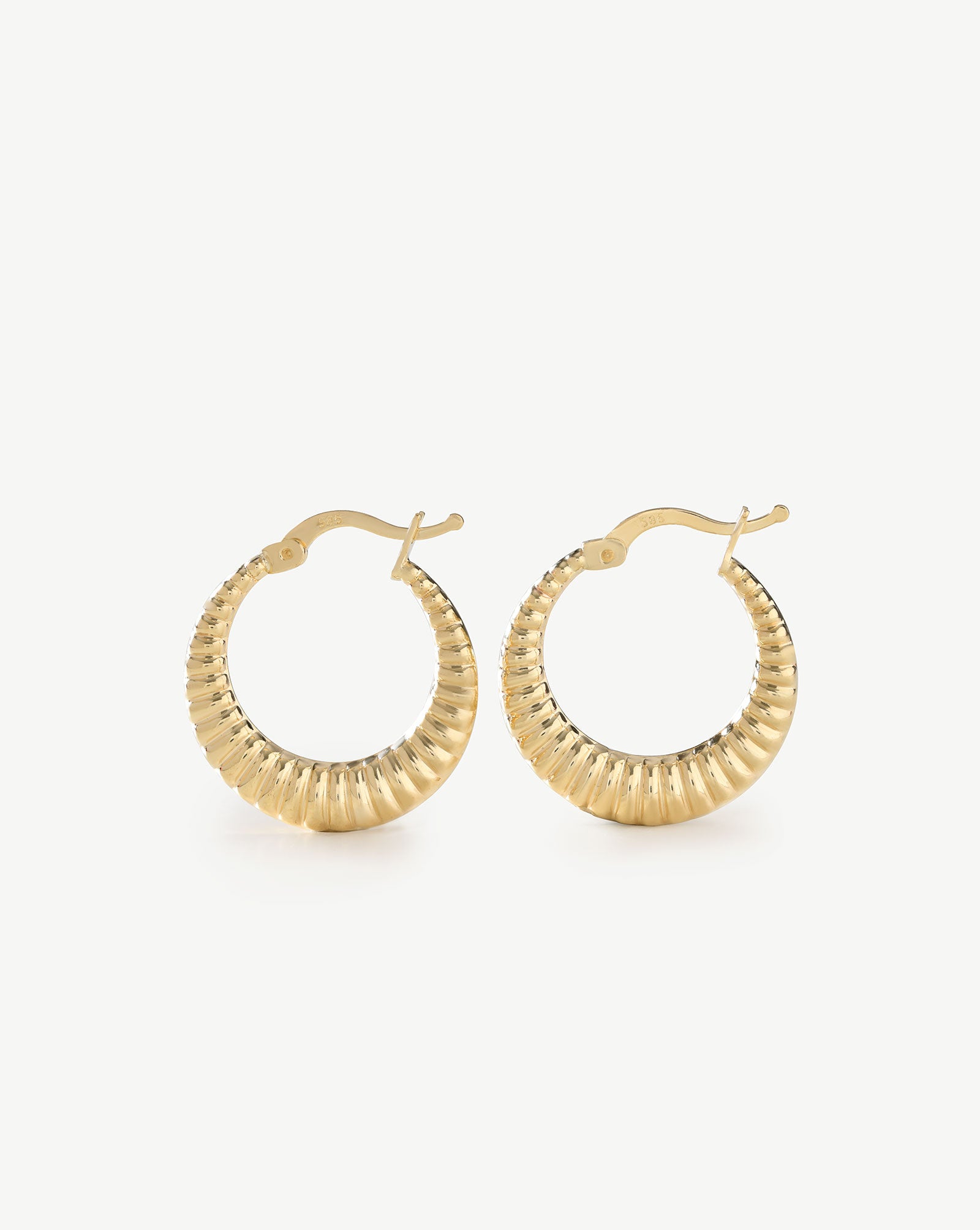 Ridged Round Hollow Hoops
